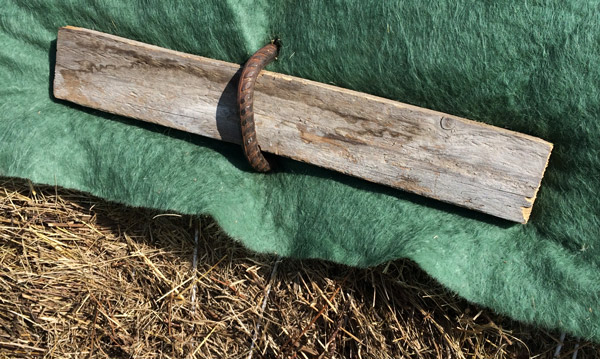 DIY securing the straw bale cover